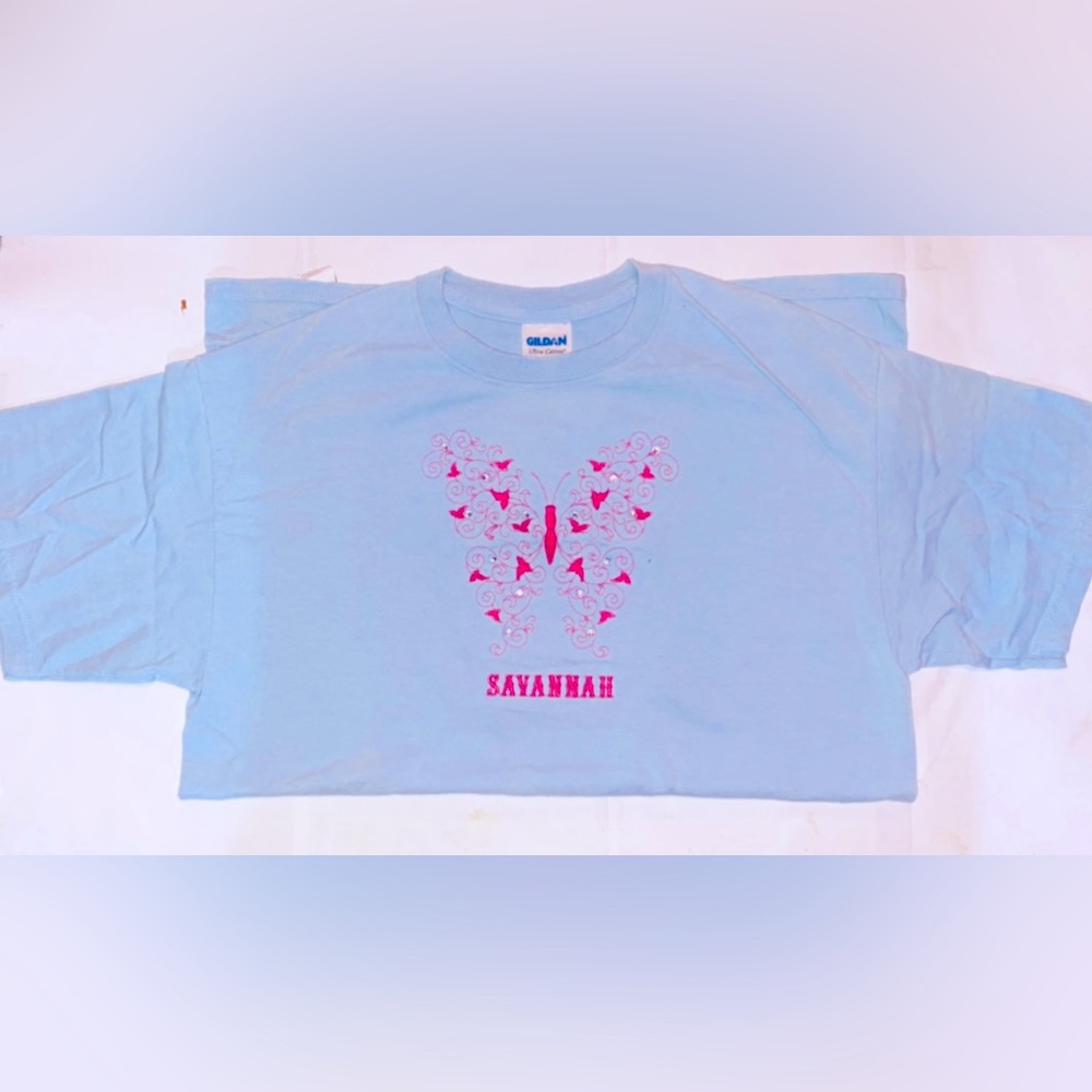 Short sleeve LIGHT BLUE T-Shirt  (Size Medium) The Brand is (GILDAN)